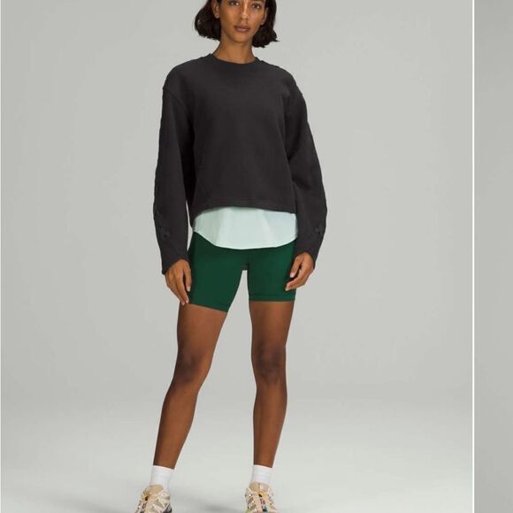 NWT New LULULEMON Braided Sleeve Pullover Sweatshirt Black 10 - Picture 4 of 6